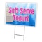 Signmission Soft Serve Yogurt Yard Sign & Stake outdoor plastic coroplast window, C-1216 Soft Serve Yogurt C-1216 Soft Serve Yogurt - alternate 1